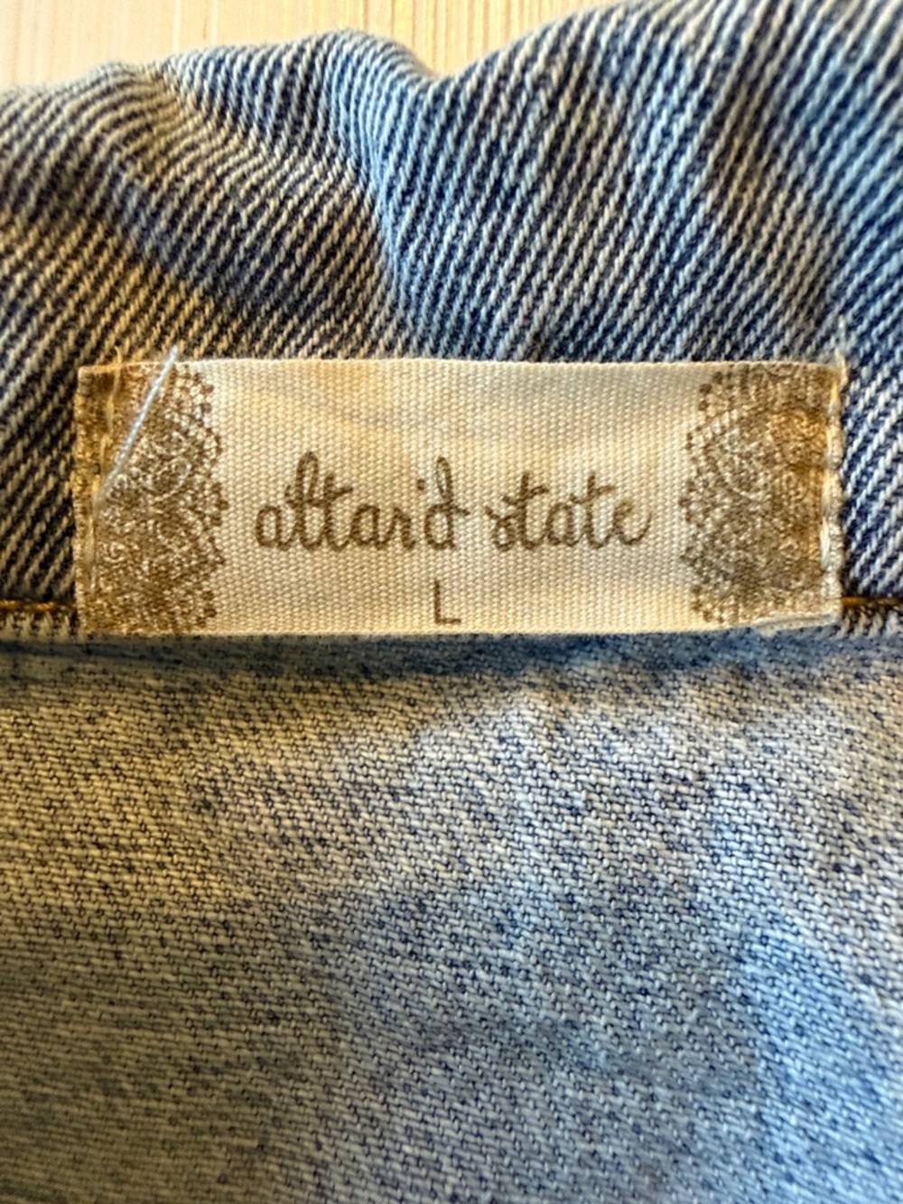 Altar'd State Light Blue Distressed Denim Jacket - Picture 4 of 7